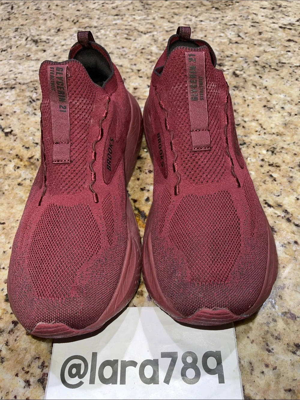 Brooks Glycerin 21 Men’s Slip-On Running Shoes — Burgundy